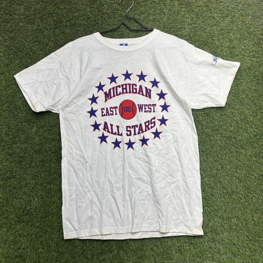 Vintage Champion University Of Michigan Shirt Mens Large USA Made Single Stitch